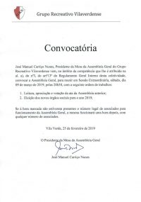 convocatoria 9 março 2019