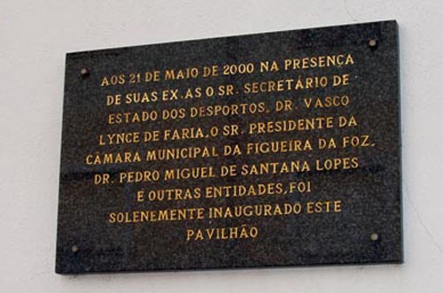 Placa Inauguração Pavilhão